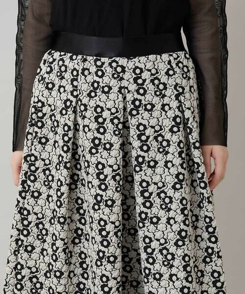 HIROKO KOSHINO / ヒロココシノ ロング・マキシ丈スカート | 小花モチーフジャカードデザインスカート/日本製 | 詳細4