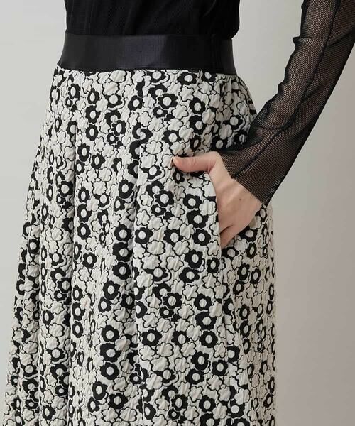 HIROKO KOSHINO / ヒロココシノ ロング・マキシ丈スカート | 小花モチーフジャカードデザインスカート/日本製 | 詳細6