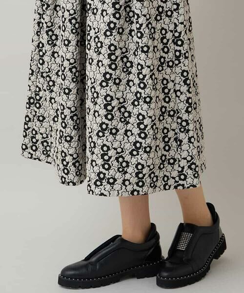 HIROKO KOSHINO / ヒロココシノ ロング・マキシ丈スカート | 小花モチーフジャカードデザインスカート/日本製 | 詳細7