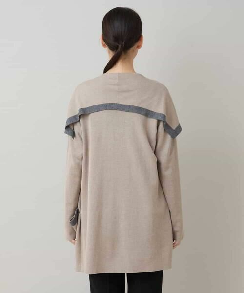 HIROKO KOSHINO / ヒロココシノ カーディガン・ボレロ | ショールカラー配色ニットカーディガン | 詳細2
