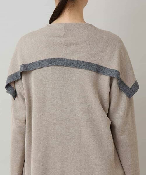 HIROKO KOSHINO / ヒロココシノ カーディガン・ボレロ | ショールカラー配色ニットカーディガン | 詳細4
