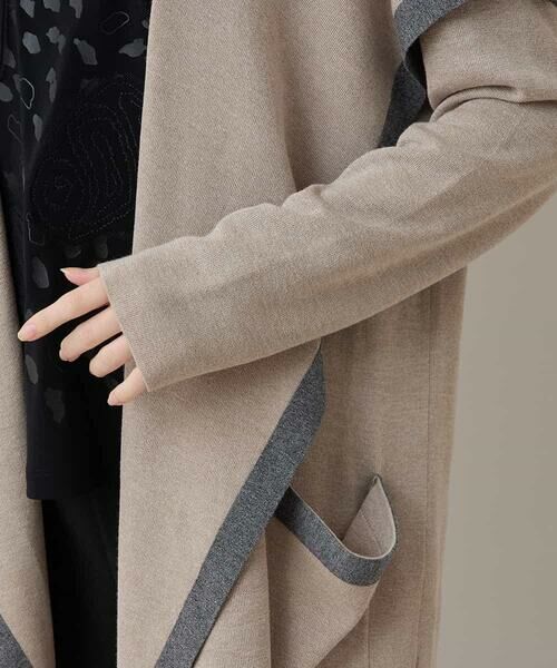 HIROKO KOSHINO / ヒロココシノ カーディガン・ボレロ | ショールカラー配色ニットカーディガン | 詳細5