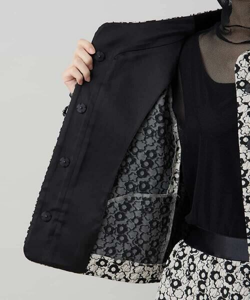 HIROKO KOSHINO / ヒロココシノ セットアップ | 小花モチーフジャカードショートジャケット/日本製 | 詳細12