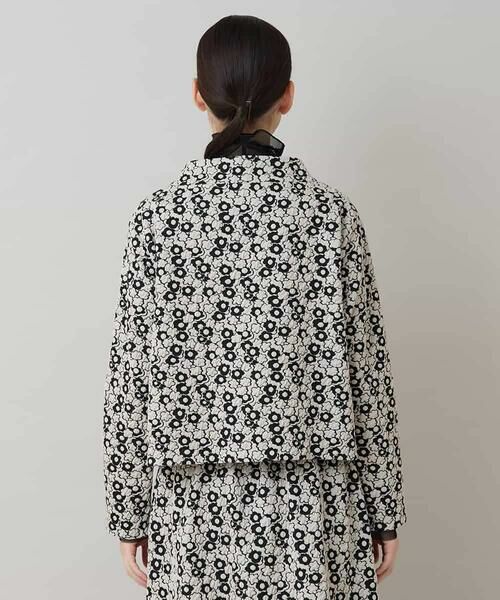 HIROKO KOSHINO / ヒロココシノ セットアップ | 小花モチーフジャカードショートジャケット/日本製 | 詳細3