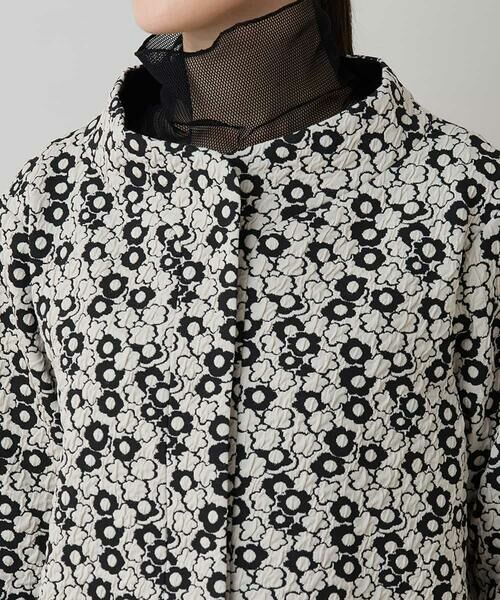 HIROKO KOSHINO / ヒロココシノ セットアップ | 小花モチーフジャカードショートジャケット/日本製 | 詳細4