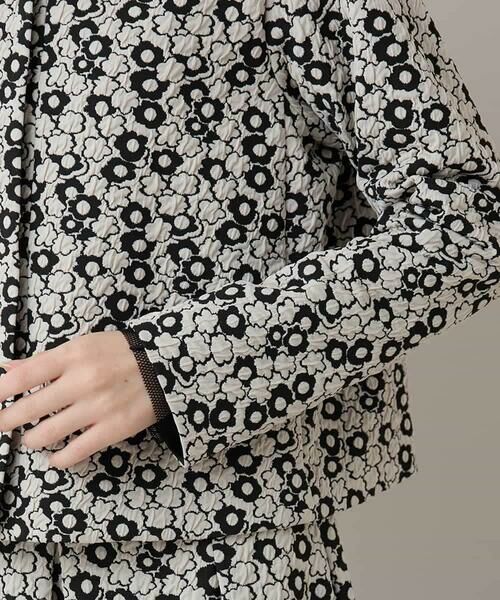 HIROKO KOSHINO / ヒロココシノ セットアップ | 小花モチーフジャカードショートジャケット/日本製 | 詳細7