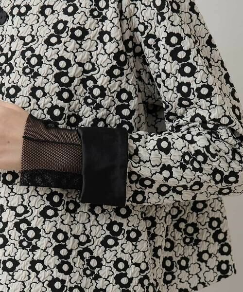 HIROKO KOSHINO / ヒロココシノ セットアップ | 小花モチーフジャカードショートジャケット/日本製 | 詳細8