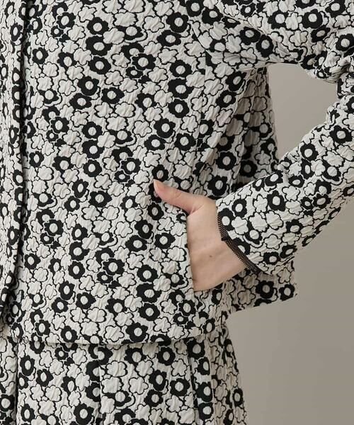 HIROKO KOSHINO / ヒロココシノ セットアップ | 小花モチーフジャカードショートジャケット/日本製 | 詳細9