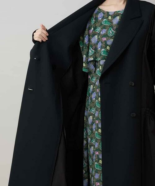 HIROKO KOSHINO / ヒロココシノ その他アウター | 異素材切り替えドロストコート/日本製 | 詳細11