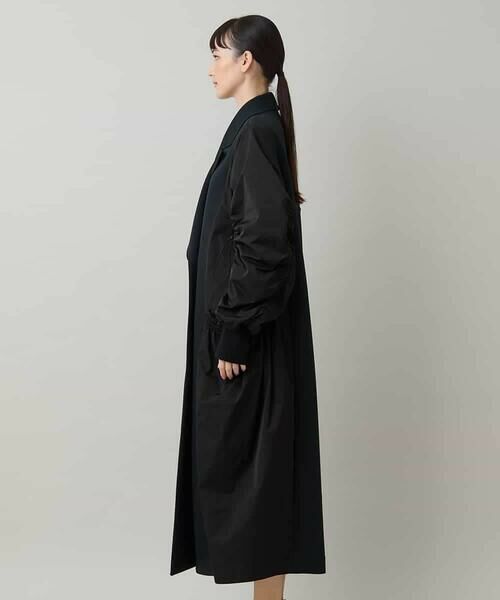HIROKO KOSHINO / ヒロココシノ その他アウター | 異素材切り替えドロストコート/日本製 | 詳細2