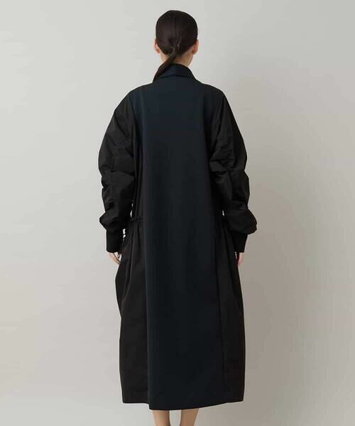 HIROKO KOSHINO / ヒロココシノ その他アウター | 異素材切り替えドロストコート/日本製 | 詳細3