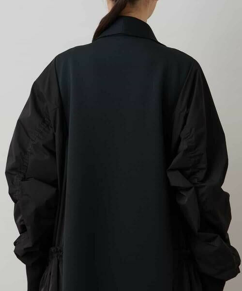 HIROKO KOSHINO / ヒロココシノ その他アウター | 異素材切り替えドロストコート/日本製 | 詳細5