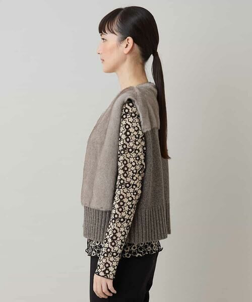 HIROKO KOSHINO / ヒロココシノ ベスト | エコファーニットジレ | 詳細1