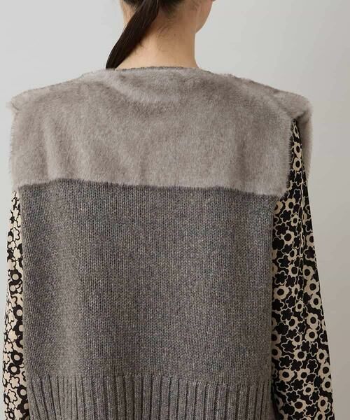 HIROKO KOSHINO / ヒロココシノ ベスト | エコファーニットジレ | 詳細4