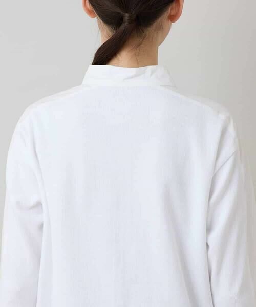 HIROKO KOSHINO / ヒロココシノ シャツ・ブラウス | カットソージョイントバンドカラーシャツ /洗える | 詳細4