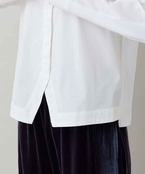 HIROKO KOSHINO / ヒロココシノ シャツ・ブラウス | カットソージョイントバンドカラーシャツ /洗える | 詳細7
