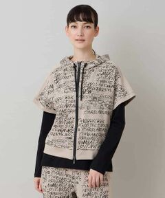 HIROKO KOSHINO / ヒロココシノ ベスト | ロゴデザインフレンチスリーブベスト/洗える