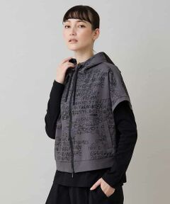 HIROKO KOSHINO / ヒロココシノ ベスト | ロゴデザインフレンチスリーブベスト/洗える