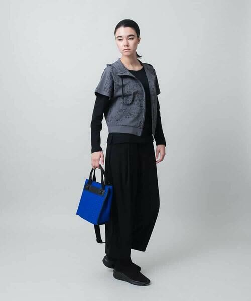 HIROKO KOSHINO / ヒロココシノ ベスト | ロゴデザインフレンチスリーブベスト/洗える | 詳細13