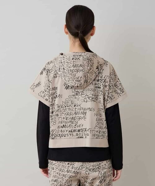 HIROKO KOSHINO / ヒロココシノ ベスト | ロゴデザインフレンチスリーブベスト/洗える | 詳細3