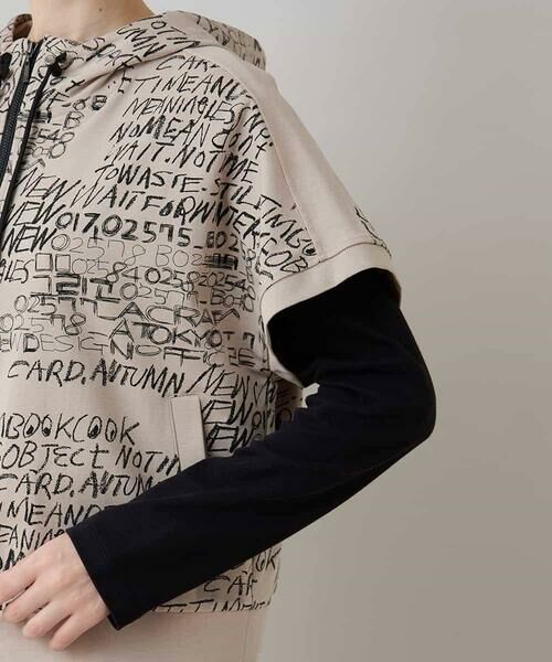 HIROKO KOSHINO / ヒロココシノ ベスト | ロゴデザインフレンチスリーブベスト/洗える | 詳細6