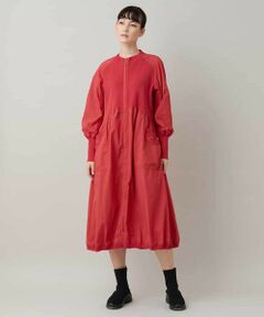 HIROKO KOSHINO / ヒロココシノ ロング・マキシ丈ワンピース | ギャザーデザインワンピース/洗える