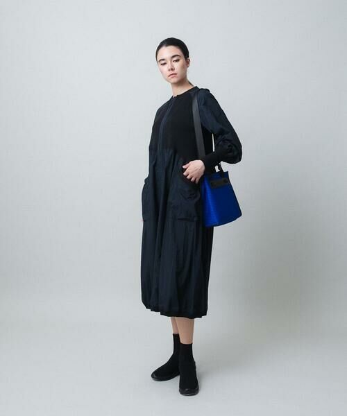 HIROKO KOSHINO / ヒロココシノ ロング・マキシ丈ワンピース | ギャザーデザインワンピース/洗える | 詳細15
