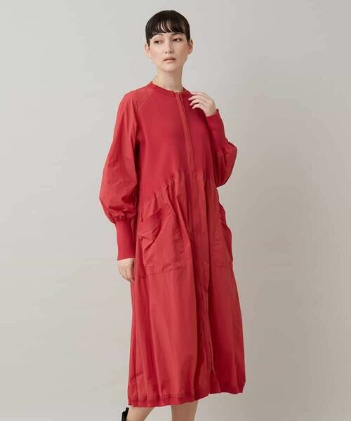 HIROKO KOSHINO / ヒロココシノ ロング・マキシ丈ワンピース | ギャザーデザインワンピース/洗える | 詳細2