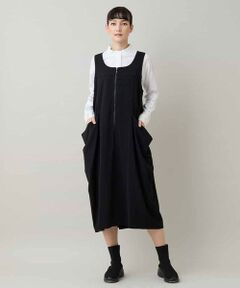 HIROKO KOSHINO / ヒロココシノ ロング・マキシ丈スカート | ドレープポケットデザインジャンパースカート/洗える