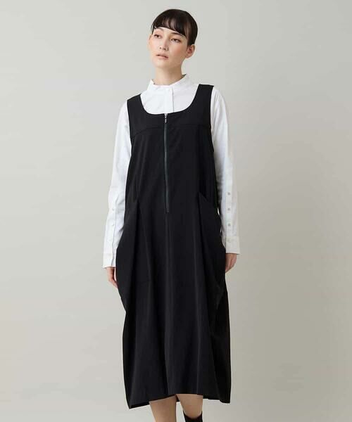 HIROKO KOSHINO / ヒロココシノ ロング・マキシ丈スカート | ドレープポケットデザインジャンパースカート/洗える | 詳細1