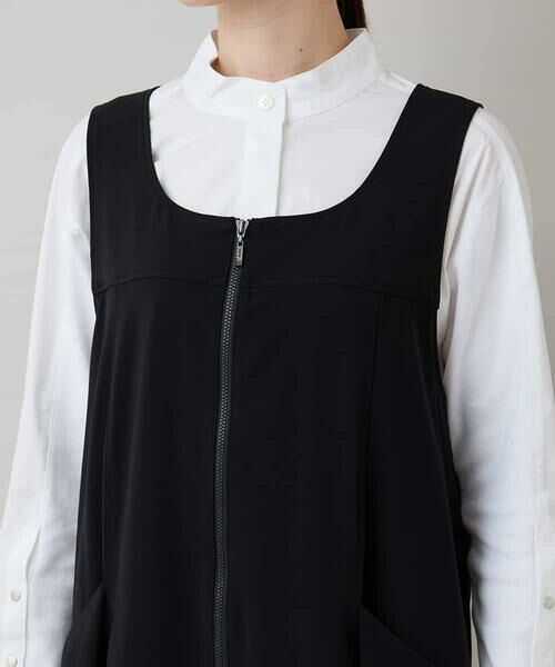 HIROKO KOSHINO / ヒロココシノ ロング・マキシ丈スカート | ドレープポケットデザインジャンパースカート/洗える | 詳細4