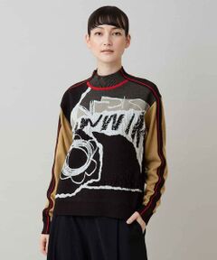 HIROKO KOSHINO / ヒロココシノ ニット・セーター | アートデザインニットプルオーバー/日本製