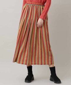 セール】 フェイクレザー切り替えフレアスカート （ロング
