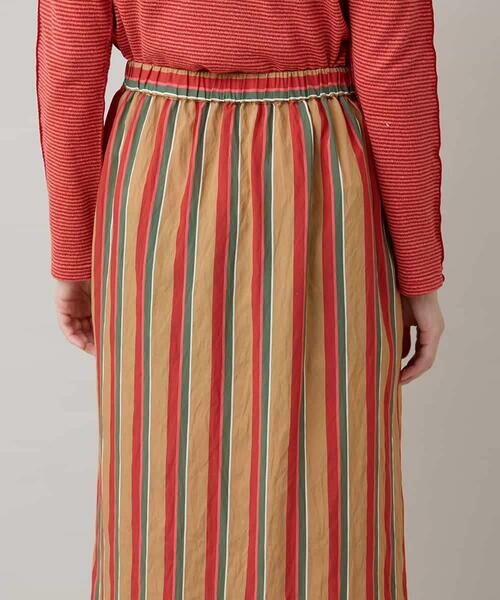 HIROKO KOSHINO / ヒロココシノ ロング・マキシ丈スカート | ストライプスデザインタックギャザースカート /洗える | 詳細5