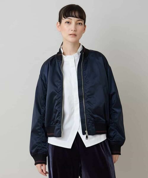 HIROKO KOSHINO / ヒロココシノ セットアップ | ヴィンテージライクナイロンスカジャン/洗える | 詳細1