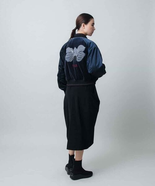 HIROKO KOSHINO / ヒロココシノ セットアップ | ヴィンテージライクナイロンスカジャン/洗える | 詳細12