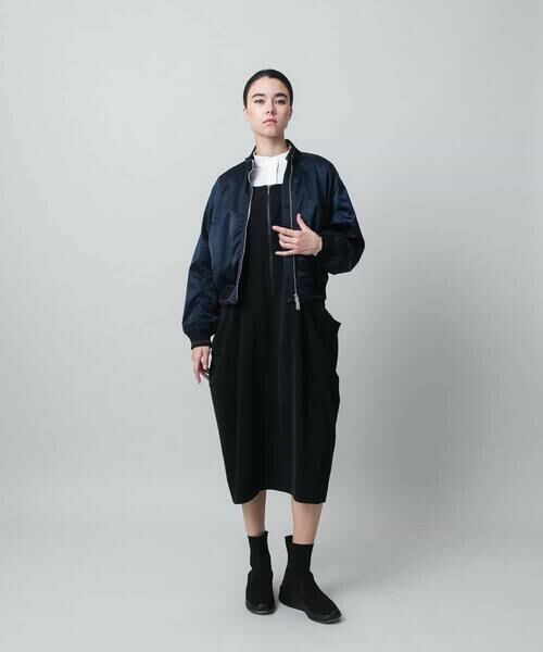 HIROKO KOSHINO / ヒロココシノ セットアップ | ヴィンテージライクナイロンスカジャン/洗える | 詳細13