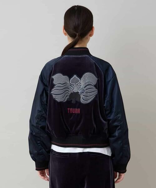 HIROKO KOSHINO / ヒロココシノ セットアップ | ヴィンテージライクナイロンスカジャン/洗える | 詳細3