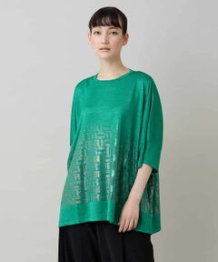 HIROKO KOSHINO / ヒロココシノ カットソー | グリッターロゴカットソー/日本製/洗える