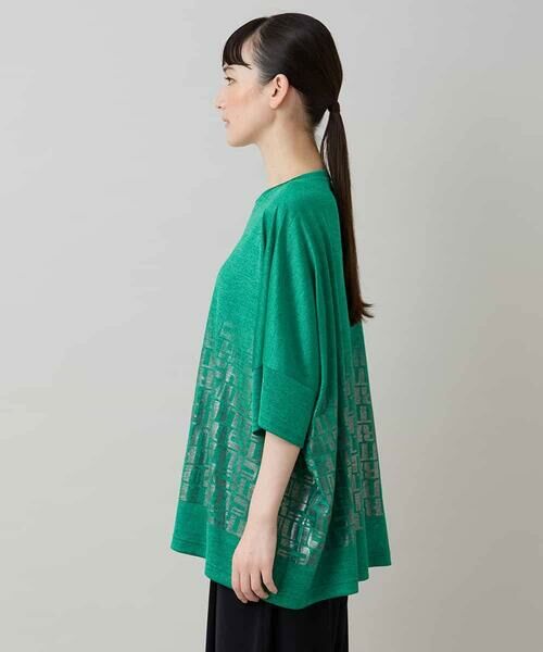 HIROKO KOSHINO / ヒロココシノ カットソー | グリッターロゴカットソー/日本製/洗える | 詳細1