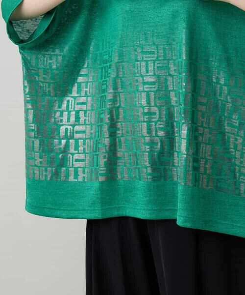 HIROKO KOSHINO / ヒロココシノ カットソー | グリッターロゴカットソー/日本製/洗える | 詳細6