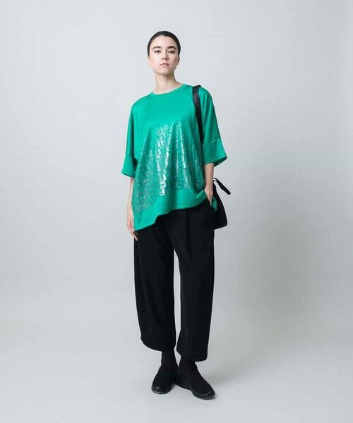 HIROKO KOSHINO / ヒロココシノ カットソー | グリッターロゴカットソー/日本製/洗える | 詳細9