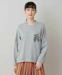 HIROKO KOSHINO / ヒロココシノ スウェット | グリッター裏毛プルオーバー/日本製/洗える