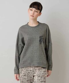 HIROKO KOSHINO / ヒロココシノ スウェット | グリッター裏毛プルオーバー/日本製/洗える