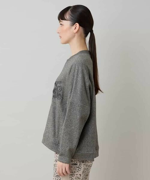 HIROKO KOSHINO / ヒロココシノ スウェット | グリッター裏毛プルオーバー/日本製/洗える | 詳細1