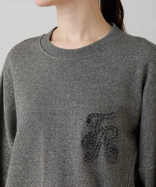 HIROKO KOSHINO / ヒロココシノ スウェット | グリッター裏毛プルオーバー/日本製/洗える | 詳細3