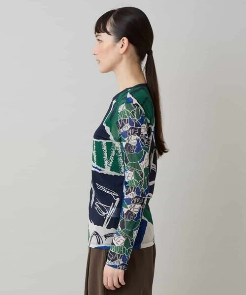 HIROKO KOSHINO / ヒロココシノ カットソー | アートプリントチュールカットソー/日本製/洗える | 詳細1