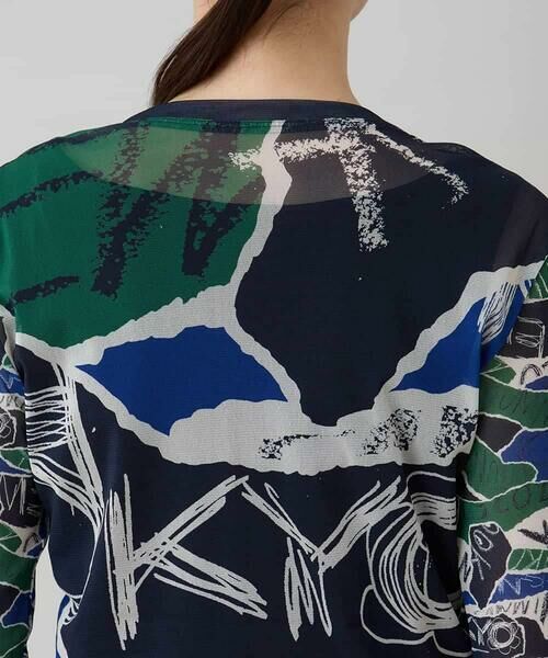 HIROKO KOSHINO / ヒロココシノ カットソー | アートプリントチュールカットソー/日本製/洗える | 詳細4