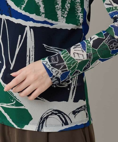 HIROKO KOSHINO / ヒロココシノ カットソー | アートプリントチュールカットソー/日本製/洗える | 詳細5