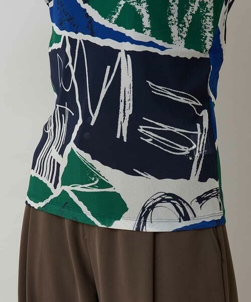 HIROKO KOSHINO / ヒロココシノ カットソー | アートプリントチュールカットソー/日本製/洗える | 詳細6
